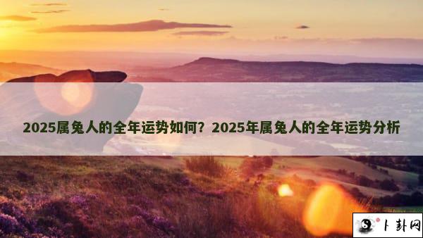 2025属兔人的全年运势如何？2025年属兔人的全年运势分析