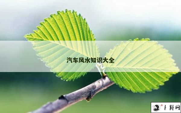 汽车风水知识大全