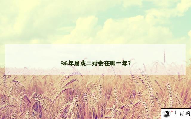 86年属虎二婚会在哪一年？