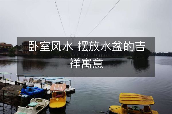 卧室风水 摆放水盆的吉祥寓意