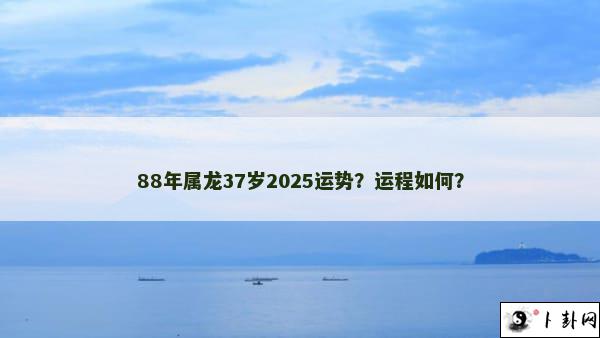 88年属龙37岁2025运势？运程如何？