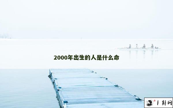 2000年出生的人是什么命