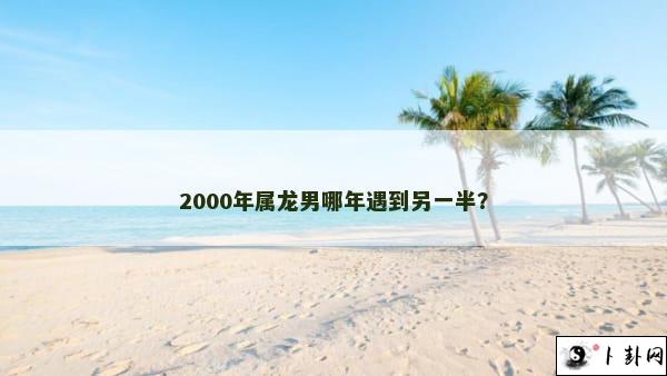 2000年属龙男哪年遇到另一半？